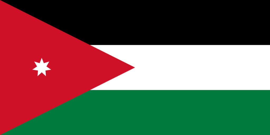 شراء محامل من إيران والشحن إلى جميع الدول العربية 5 Flag of Jordan.svg
