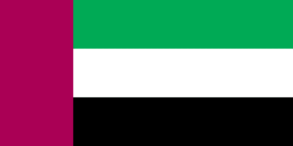 شراء محامل من إيران والشحن إلى جميع الدول العربية 7 Flag of the United Arab Emirates.svg